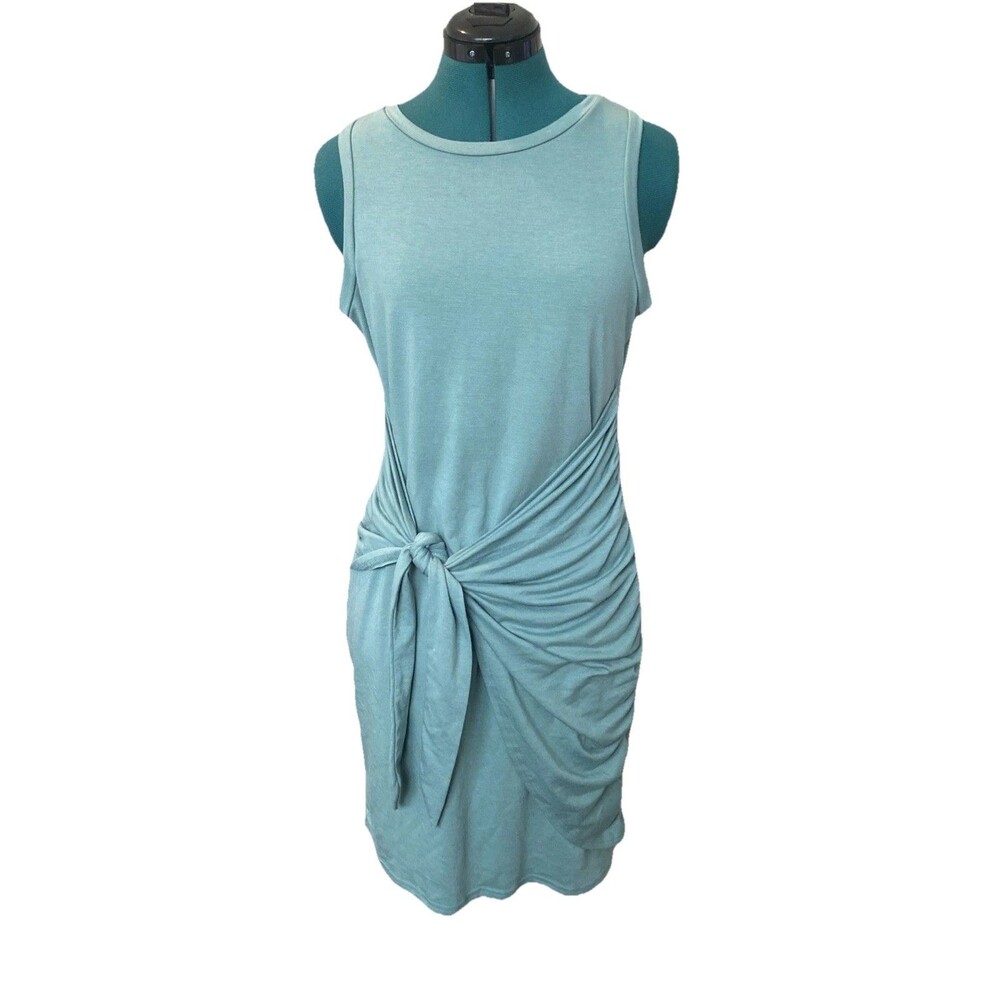 Lillusory Quiet luxury Light Green Capsule Simple Minimalist Casual Dress M